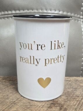 Tri-Coastal Design "You're Like, Really Pretty" Cute Makeup Brush Holder Bin 1J